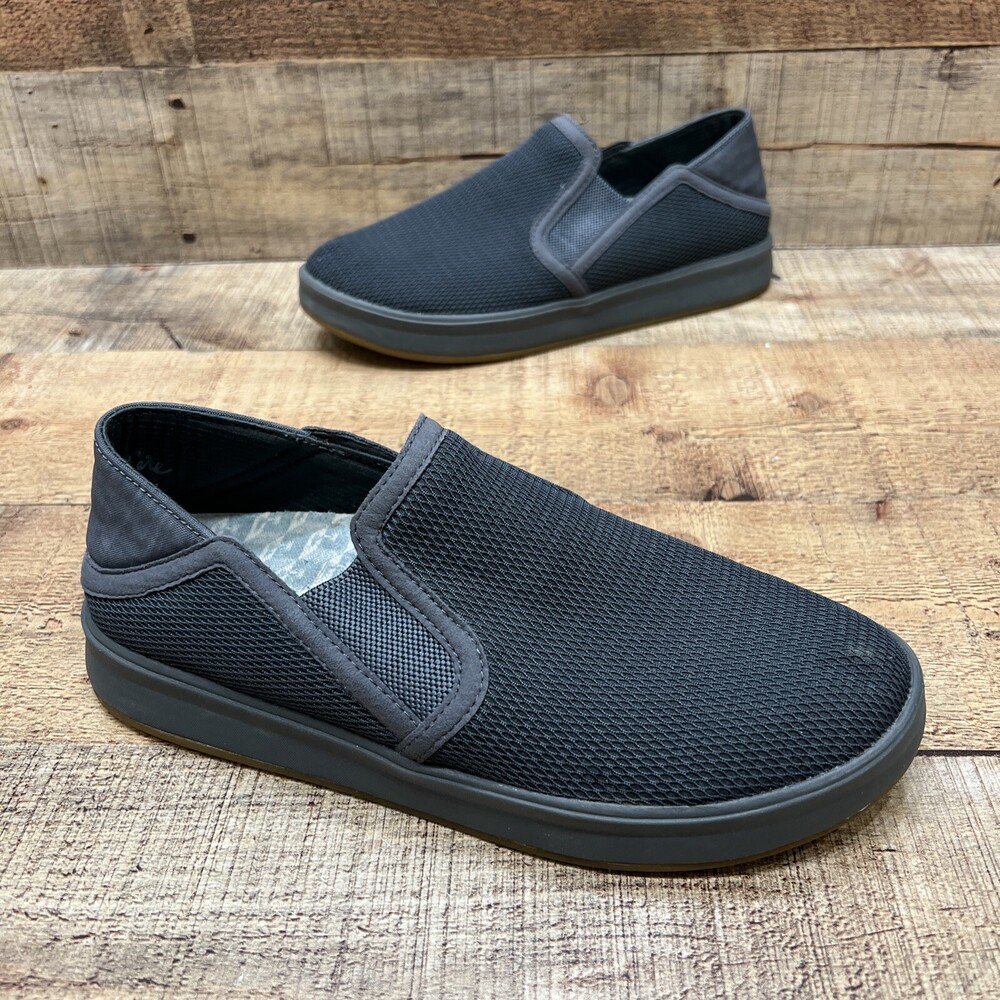 Olukai Kiihele Womens Gray Mesh Slip On Comfort Casual Shoes Size 8